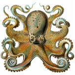 Magnet Photo Sculpture Magnat/sculpture de découpe d'octopus<br><div class="desc">Une pieuvre a huit bras, qui traînent derrière elle en nageant. La plupart des poulpes n'ont pas de squelette interne ou externe, ce qui leur permet de serrer dans des endroits serrés. Une pieuvre a un bec dur, avec sa bouche au centre des bras. Les poulpes sont très intelligentes, probablement...</div>