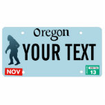 Magnet Photo Sculpture Plaque de licence Oregon Sasquatch<br><div class="desc">La silhouette foncée de Sasquatch (Bigfoot) sur une plaque d'immatriculation vierge de l'Oregon. Ajoutez votre propre texte. Plaques d'immatriculation pour d'autres États et autres entités (provinces canadiennes, pays étrangers) sur demande. Si vous vivez ou voyagez dans les régions rurales du nord-ouest du Pacifique, vous pouvez peut-être croiser l’une des espèces...</div>