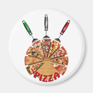Magnet Pizza op de snijplaat Magneet
