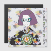 Magnet plat Mah Jongg Maven (Devant / Derrière)