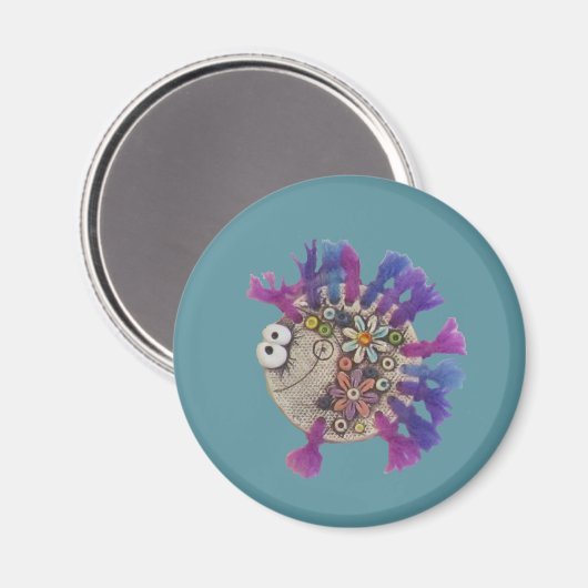 Magnet - Poisson Fil Violet - Bébé (Recto/Verso)