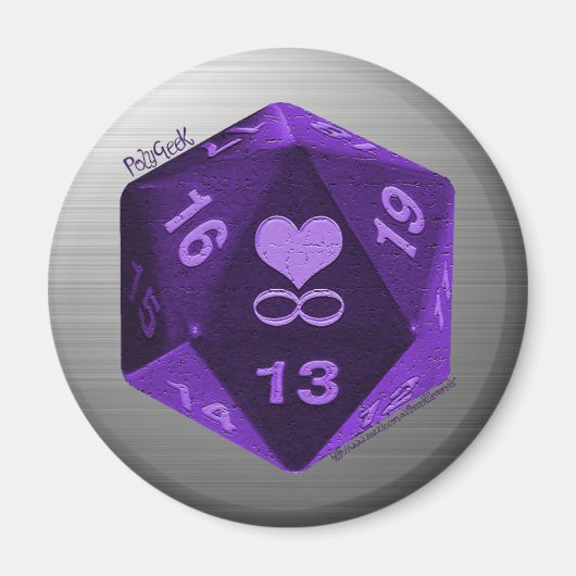 Magnet PolyGeek - Violet (Devant)