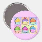 Magnet - Pop Art Cupcakes (Recto/Verso)