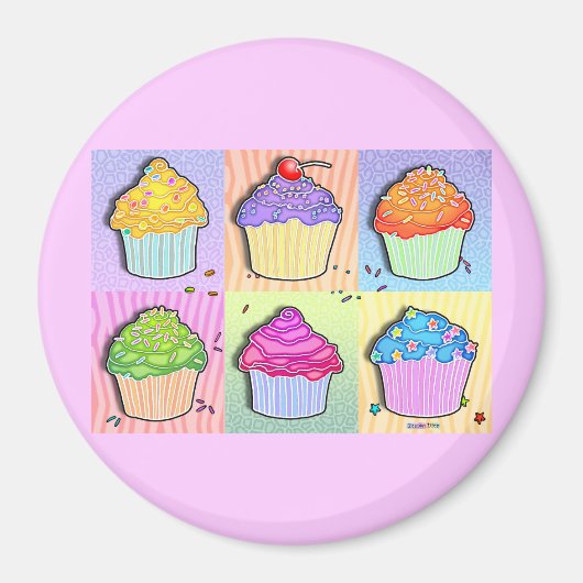 Magnet - Pop Art Cupcakes (Devant)