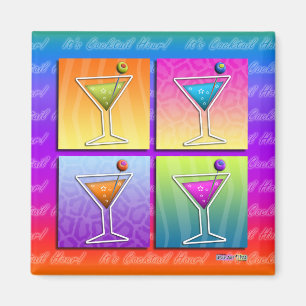 Magnet - Pop Art Martinis Magneet
