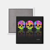 MAGNET - POP ART-SKULLS MAGNEET (Voorkant / Achterkant)