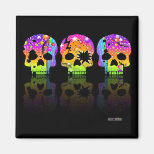 MAGNET - POP ART-SKULLS MAGNEET