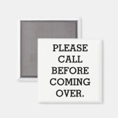 MAGNET PORTE MÉTALLIQUE "APPELER AVANT DE REVENIR" (Recto/Verso)