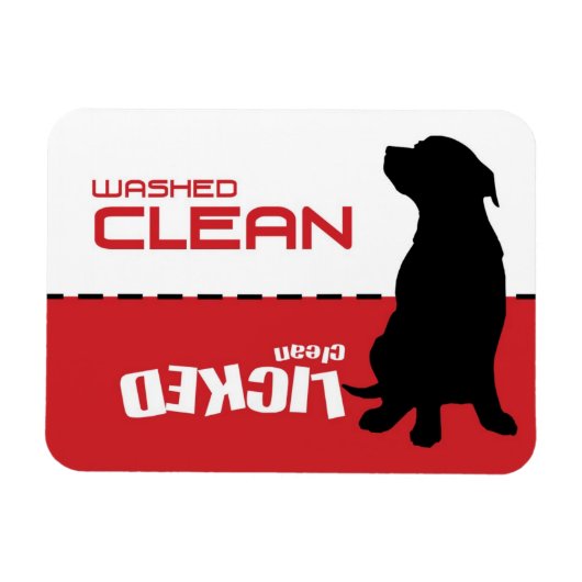 Magnet pour lave-vaisselle pour chien de chiot - N (Horizontal)