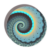 Abstraite spirale d'art fractal bleu turquoise ora