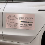 Magnet Pour Voiture Agent de signature de crédit de timbre de notaire<br><div class="desc">Agent de signature de crédit de timbre de notaire Moderne Rose Gold Car Magnet.</div>