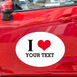 Magnet Pour Voiture Aimer Texte Personnalisé Publicité Véhicule Petite<br><div class="desc">I Love Custom Text Publicité Véhicule Petite Entreprise Voiture Magnet</div>