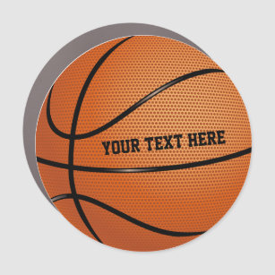 Magnet Pour Voiture Basket-ball Ball Nom de l'équipe sportive Monogram