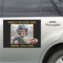 Black Gold High School Football Player Photo Large
