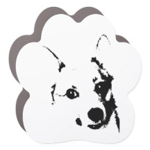 Corgi Chien noir et blanc - croquis