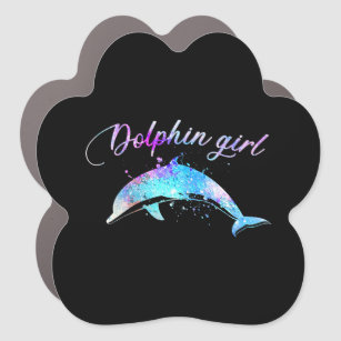 Magnet Pour Voiture Don Dolphin Lover  Galaxy Dolphin Girl