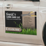 Magnet Pour Voiture Entrepôt de la pelouse Ambiance noir et beige<br><div class="desc">Magnet de voiture de service professionnel de jardinage de pelouse.</div>