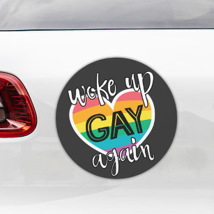 Magnet Pour Voiture Fun pride mois lgbt réveillé gay à nouveau