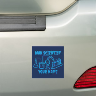Magnet Pour Voiture Funny Personalized Mad Scientist
