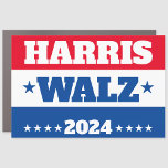 Magnet Pour Voiture Harris Walz | Campagne Tim Walz 2024 bleu rouge<br><div class="desc">Signe Harris Walz 2024 Campagne Blue Red Yard</div>