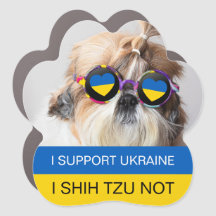 Je suis pour l'Ukraine Je Shih Tzu Pas le drapeau