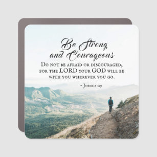 Magnet Pour Voiture Josué 1:9 Soyez fort et courageux Verse de la Bibl