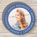 Magnet Pour Voiture Joyeux anniversaire simple Preppy moderne photo pe<br><div class="desc">Ce design simple et moderne est composé de typographie serif et d'ajouter une photo personnalisée.</div>