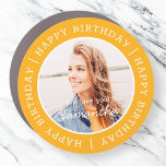 Magnet Pour Voiture Joyeux anniversaire simple Preppy moderne photo pe<br><div class="desc">Ce design simple et moderne est composé de typographie serif et d'ajouter une photo personnalisée.</div>