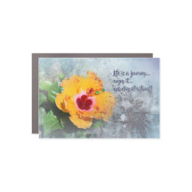 la vie est un voyage avec affiche hibiscus