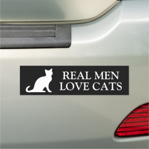 Magnet Pour Voiture Les vrais hommes adorent les chats amusants