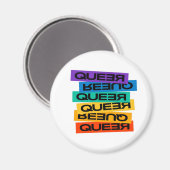 Magnet pour voiture. LGBT+Pride. Queer. Badge (Recto/Verso)