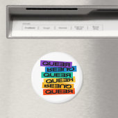 Magnet pour voiture. LGBT+Pride. Queer. Badge (In Situ (Lave-vaisselle))
