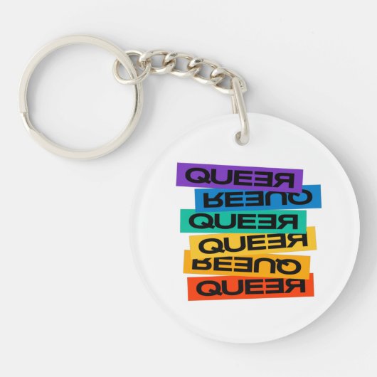 Magnet pour voiture. LGBT+Pride. Queer. Porte-clé (Devant)