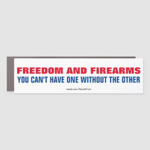 Magnet Pour Voiture Liberté et armes à feu pas un sans l'autre clochar