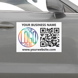 Magnet Pour Voiture Logo de votre entreprise et code QR Promotion prof