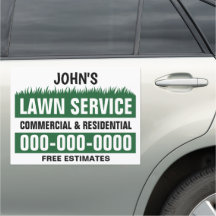 Magnet de voiture de service de pelouse profession