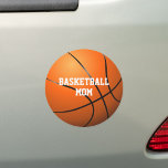 Magnet Pour Voiture Nom personnalisé Basketball Maman<br><div class="desc">Aimant auto-collant mammaire de basket-ball qui peut être personnalisé avec le nom. Conçu par Thisisnotme©</div>