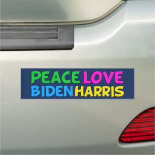 Magnet Pour Voiture Peace Love Biden Harris Cute 2024 Election
