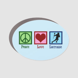 Magnet Pour Voiture Peace Love Lacrosse