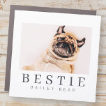 Magnet Pour Voiture Photo de Chic Pet Bestie BFF<br><div class="desc">Design is composed of fun and playful typographiy with sans serif and serif font. Add a custom photo.</div>