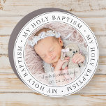 Magnet Pour Voiture Saint Baptême Cadre simple Photo personnalisée mod<br><div class="desc">Ce design simple et classique est composé de typographie serif et d'ajouter une photo personnalisée. "Mon Saint Baptême" tourne autour de la photo de votre bébé,  enfant,  etc</div>