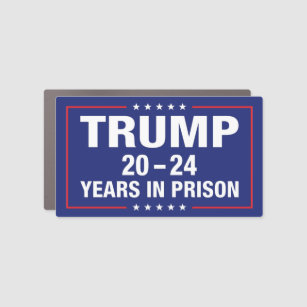 Magnet Pour Voiture Trump 20 - 24 ans de prison - anti-Trump