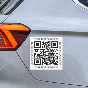 Magnet Pour Voiture Votre QR Code Professionnel Entreprise Moderne Car