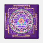 Magnet pourpre Sri Yantra (Devant)