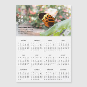Magnet promotionnel 2024 Calendrier Papillon
