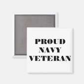 Magnet Proud Navy Veteran Magneet (Voorkant / Achterkant)