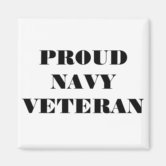 Magnet Proud Navy Veteran Magneet (Voorkant)