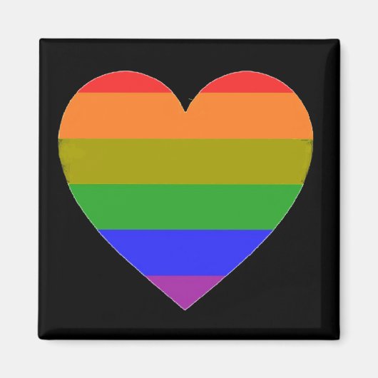 Magnet Rainbpw Coeur (Devant)