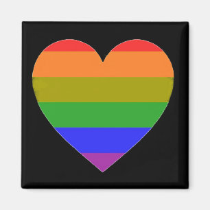 Magnet Rainbpw Heart Magneet