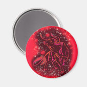 Magnet Red Bull Courir À Starry Night (Recto/Verso)